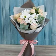Букет цветов из:  Хризантемы и Розы в Преградном