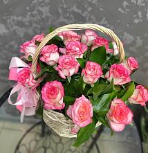 Цветочная композиция из Розы в корзине #REPLACE_PRED# Преградном