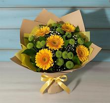 Букет цветов из:  Герберы и Хризантемы в Преградном