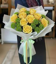 Букет цветов из:  Хризантемы и Розы в Преградном