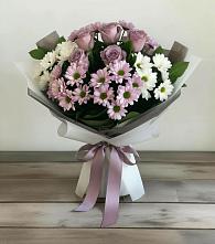 Букет цветов из:  Хризантемы и Розы в Преградном