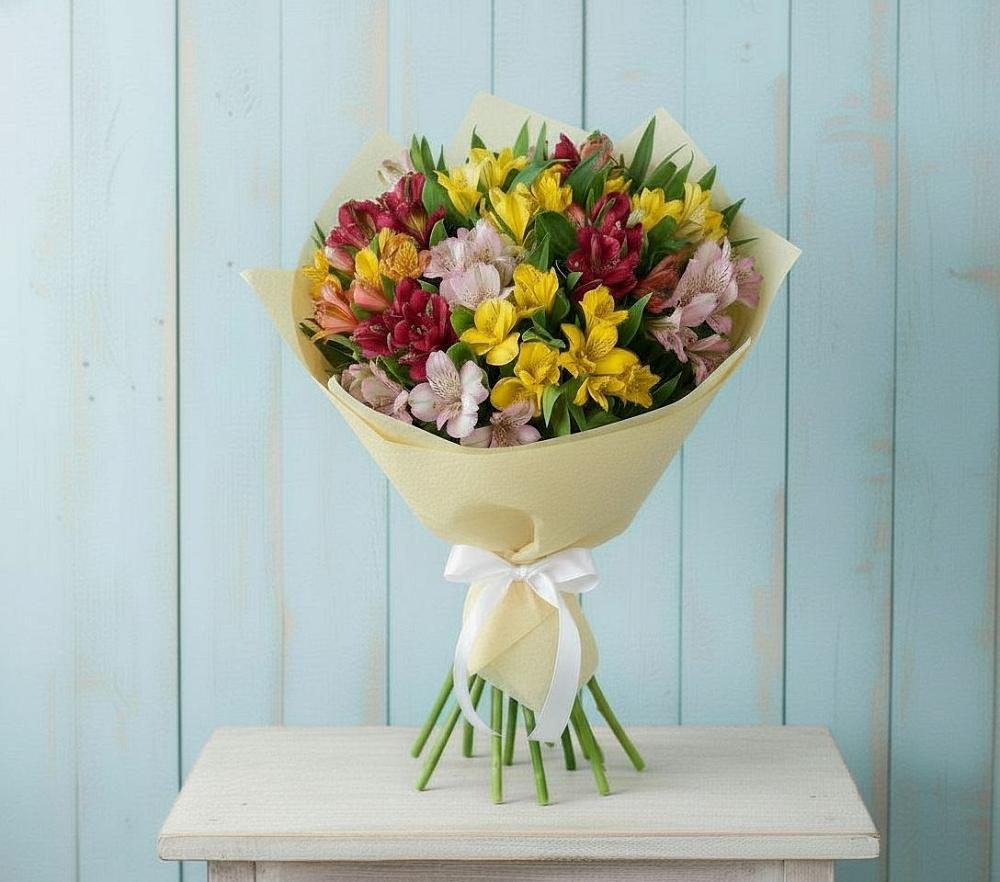 Букет цветов из: Альстромерии в Преградном