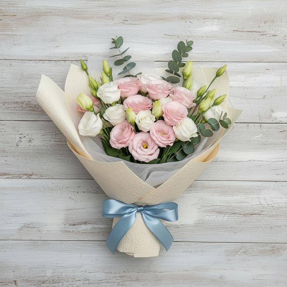 Букет цветов из: Лизиантусы в Преградном